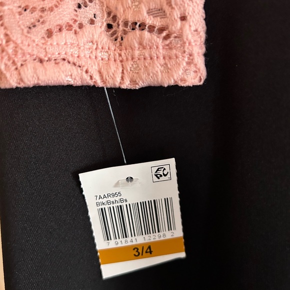 B Darlin Pink and Black Lace Valentine’s Cocktail Dress - Picture 5 of 9